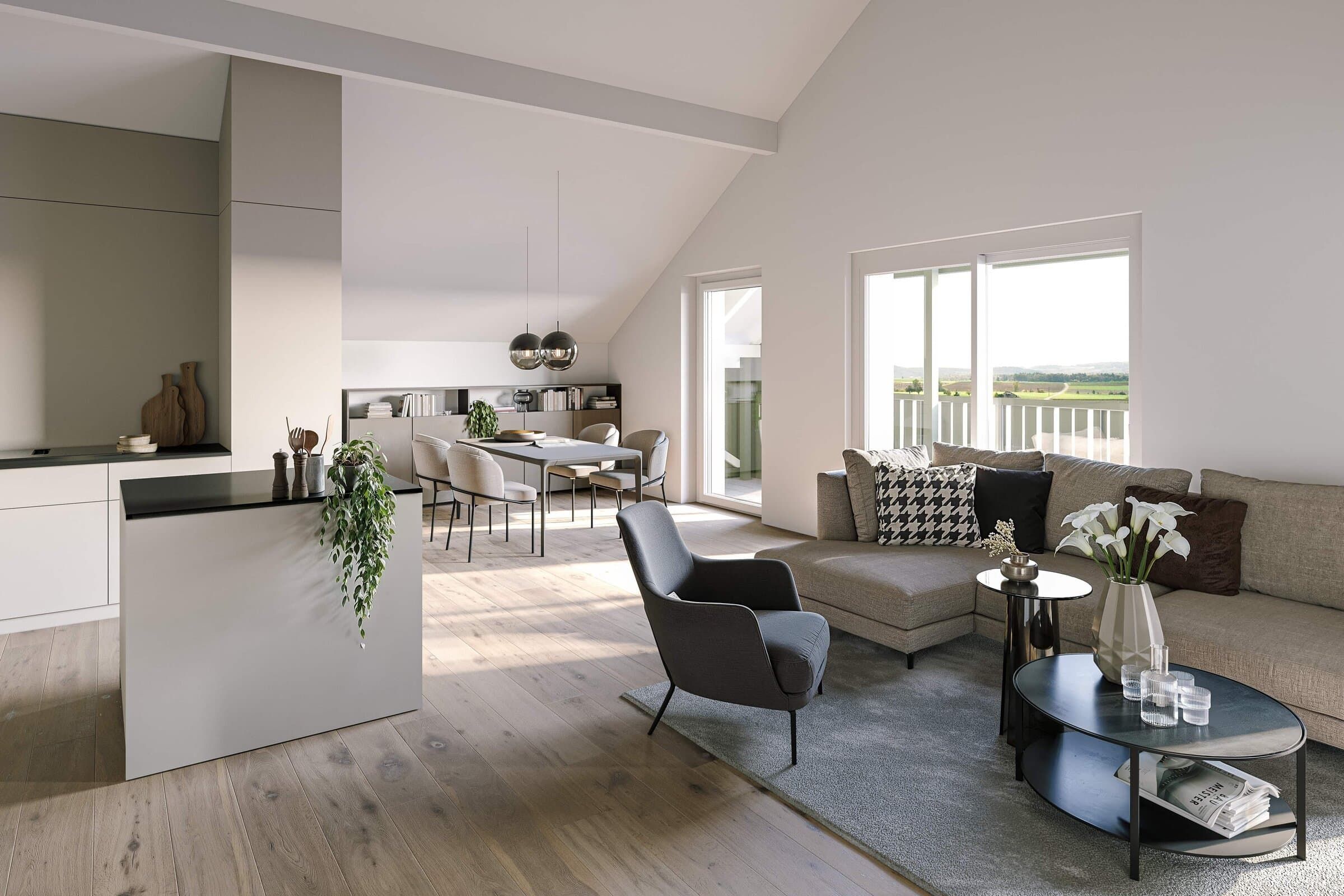 Neubauprojekt Naturblick Dörflingen: Innenperspektive Wohnung 7