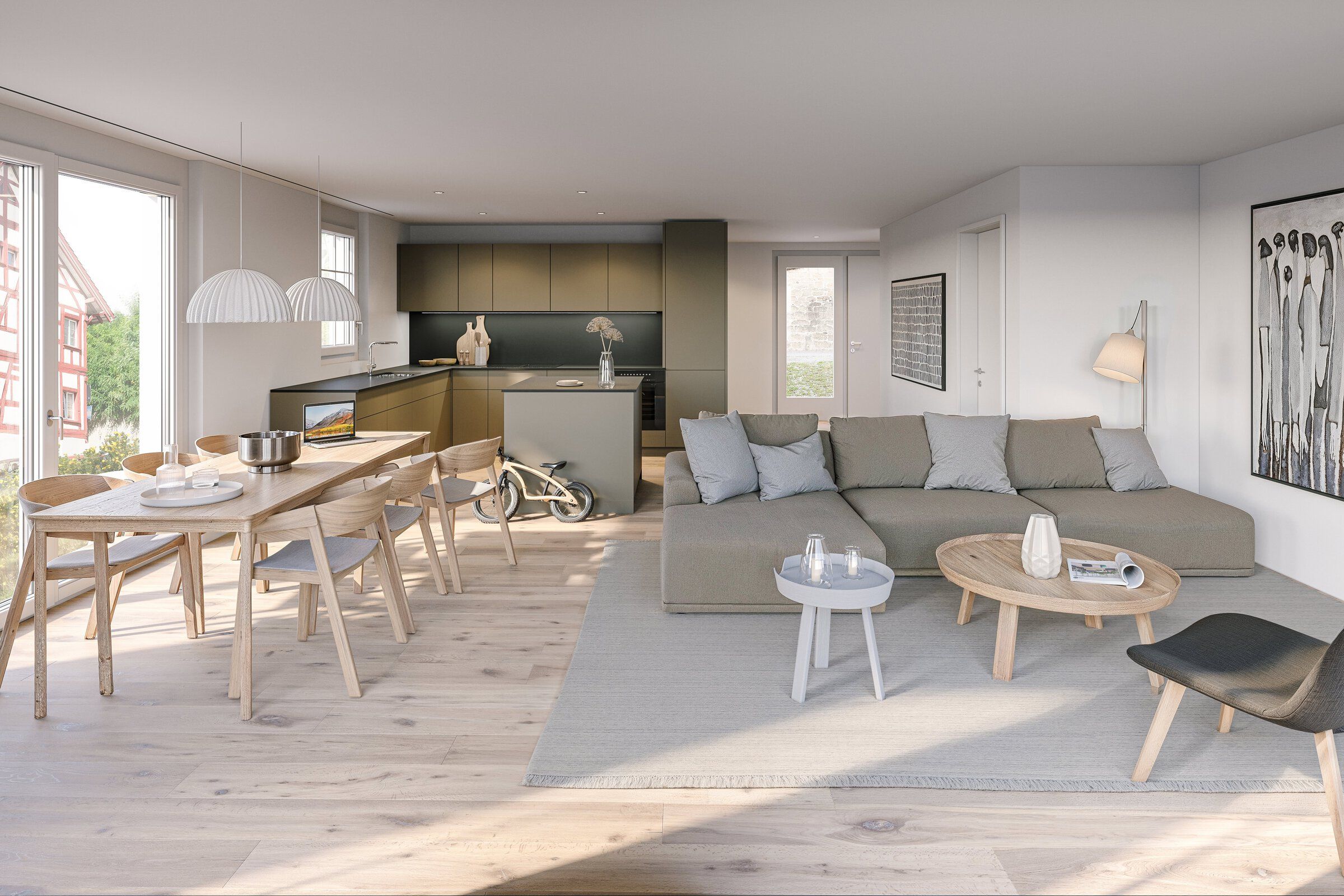 Neubauprojekt Naturblick Dörflingen: Innenperspektive Reihenhaus